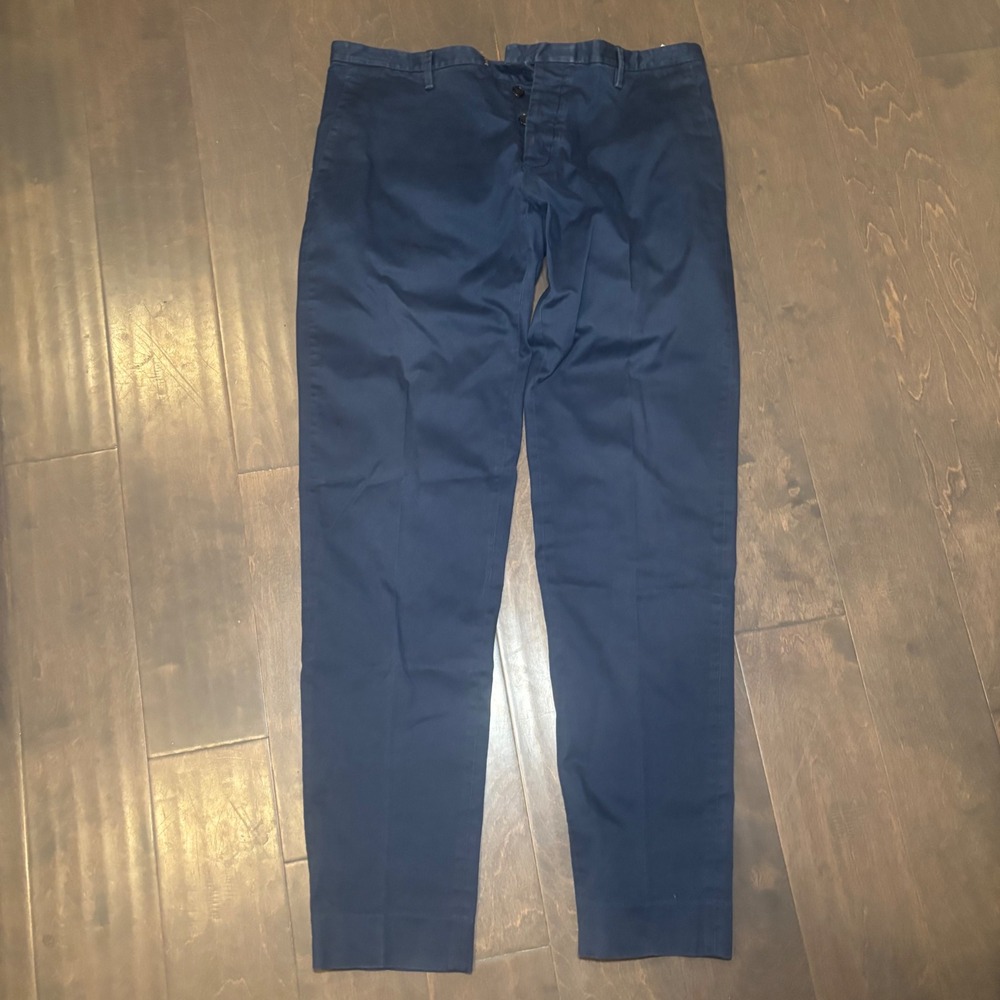 Dsquared2 Mens Navy Blue Chino Trousers Made in Italy Size 54 S74KA0632
